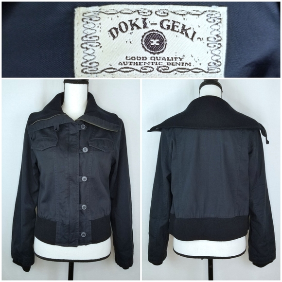 Doki-Geki Zipper, Button Up Jacket Size Medium - Picture 3 of 7